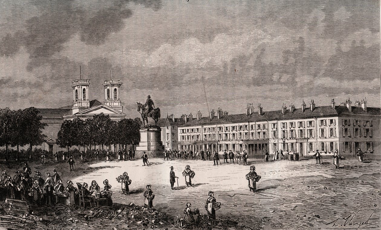La Roche-sur-Yon (La Roche sur Yon) - Pays de la Loire - مكان نابليون - نقش في "فرنسا موضحة: الجغرافيا والتاريخ والإدارة الإحصائية" بقلم V.-A. الشعير براون. 1884 بواسطة المدرسة الفرنسية