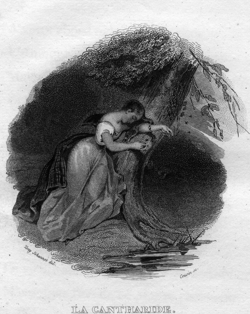 La cantharid Chanson de Beranger في "" Oeuvres Completees "(1834) من تأليف Pierre Jean de Beranger (1780-1857) ، شاعر وكاتب أغاني فرنسي. بواسطة المدرسة الفرنسية
