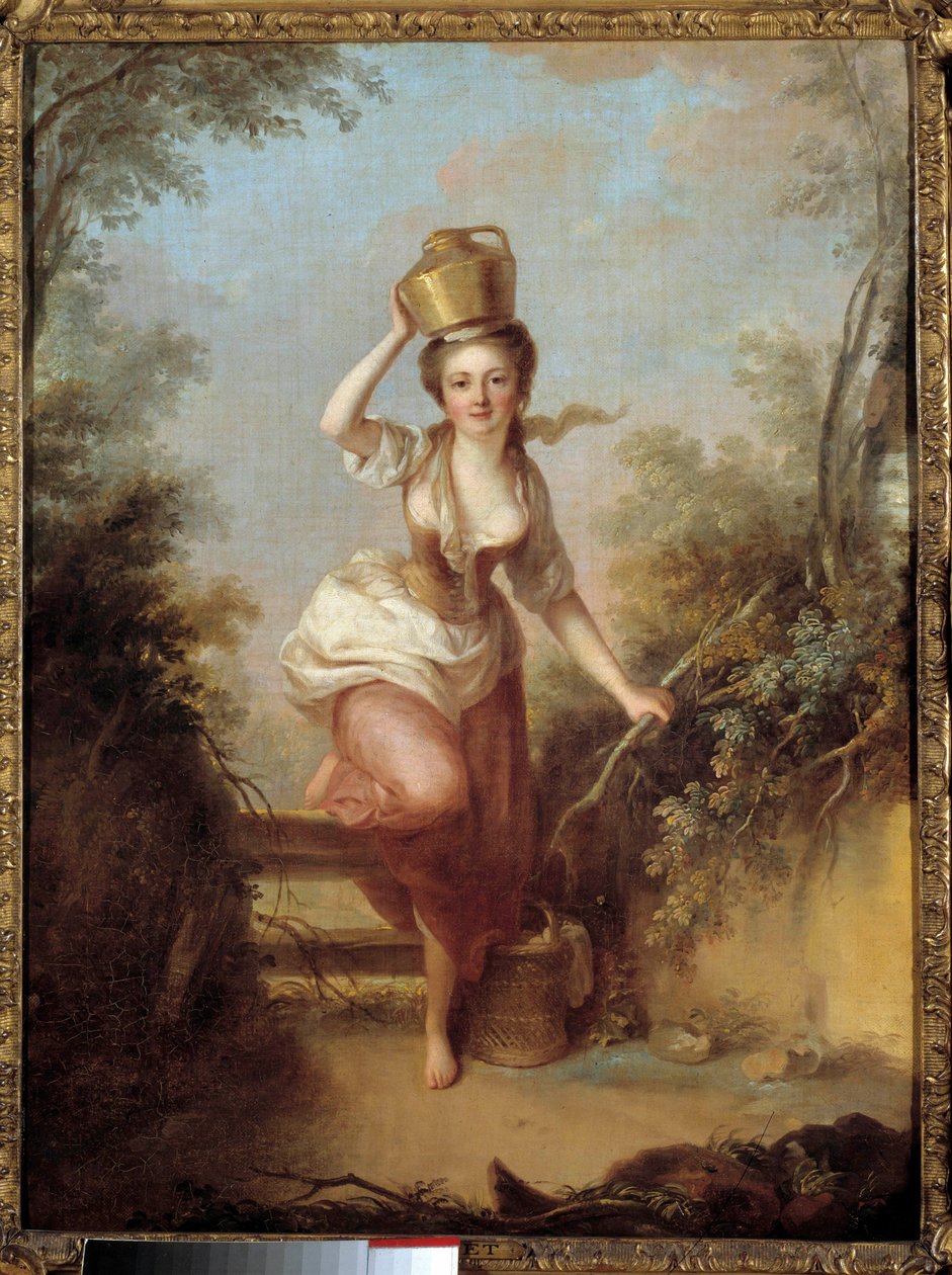 La laitiere Peinture de Huet (18th century). 18th century Musee Cognacq Jay, Paris بواسطة المدرسة الفرنسية