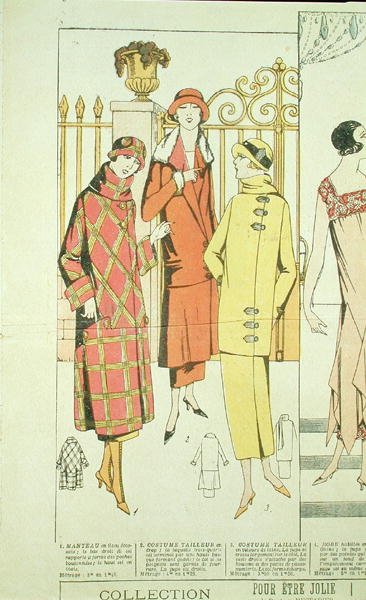 معاطف السيدات ، رسم توضيحي من "La Mode du Jour" بواسطة المدرسة الفرنسية