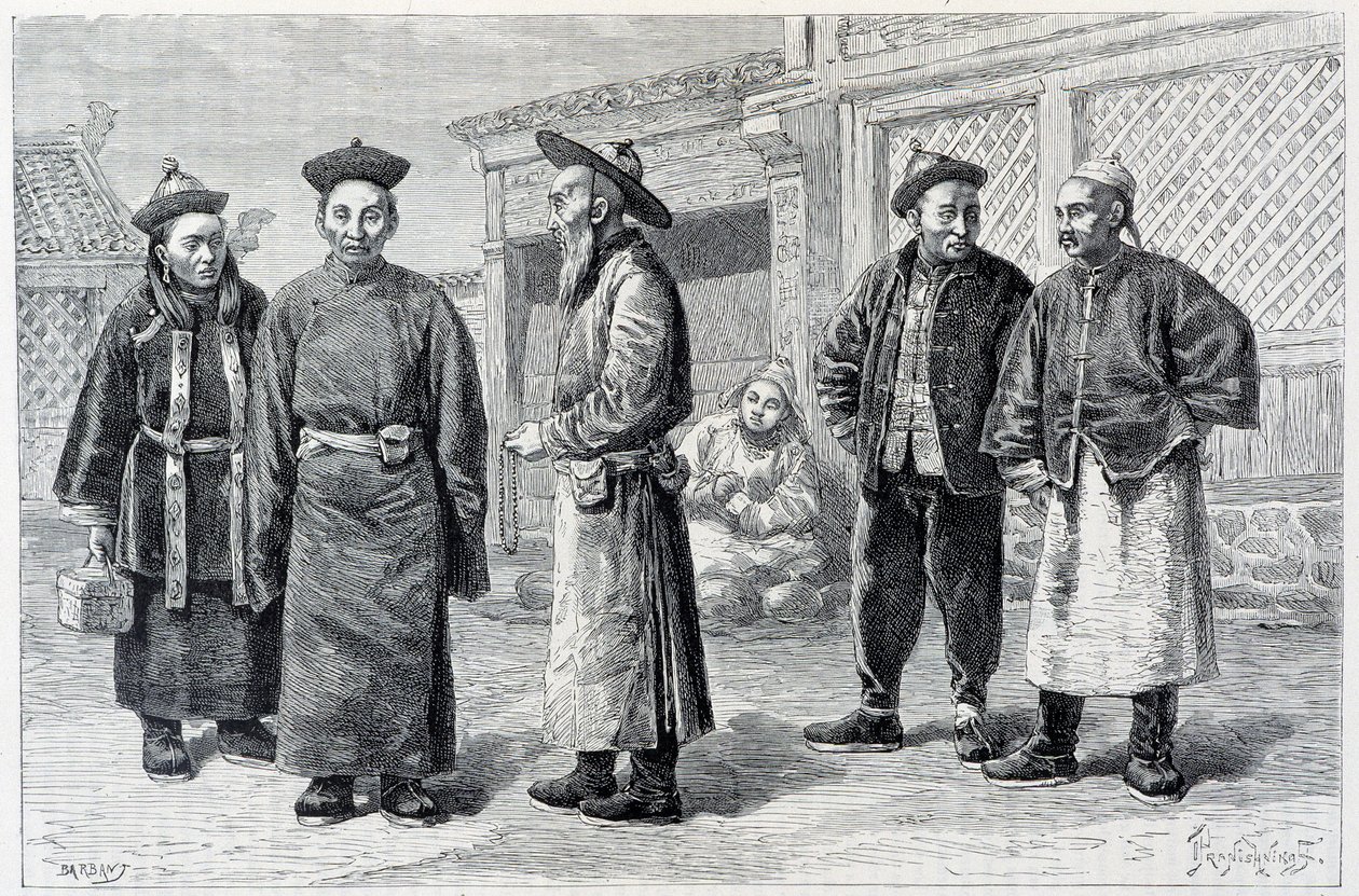 لاماس ومنغوليو ألا تشان - في "" Le Tour du Monde "، الفصل الثاني. 1887 بواسطة المدرسة الفرنسية