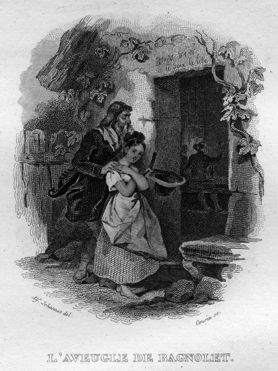 الرجل الأعمى من تأليف Bagnolet Chanson de Beranger في "" Oeuvres Complete "" (1834) من تأليف Pierre Jean de Beranger (1780-1857) ، الشاعر وكاتب الأغاني الفرنسي. بواسطة المدرسة الفرنسية