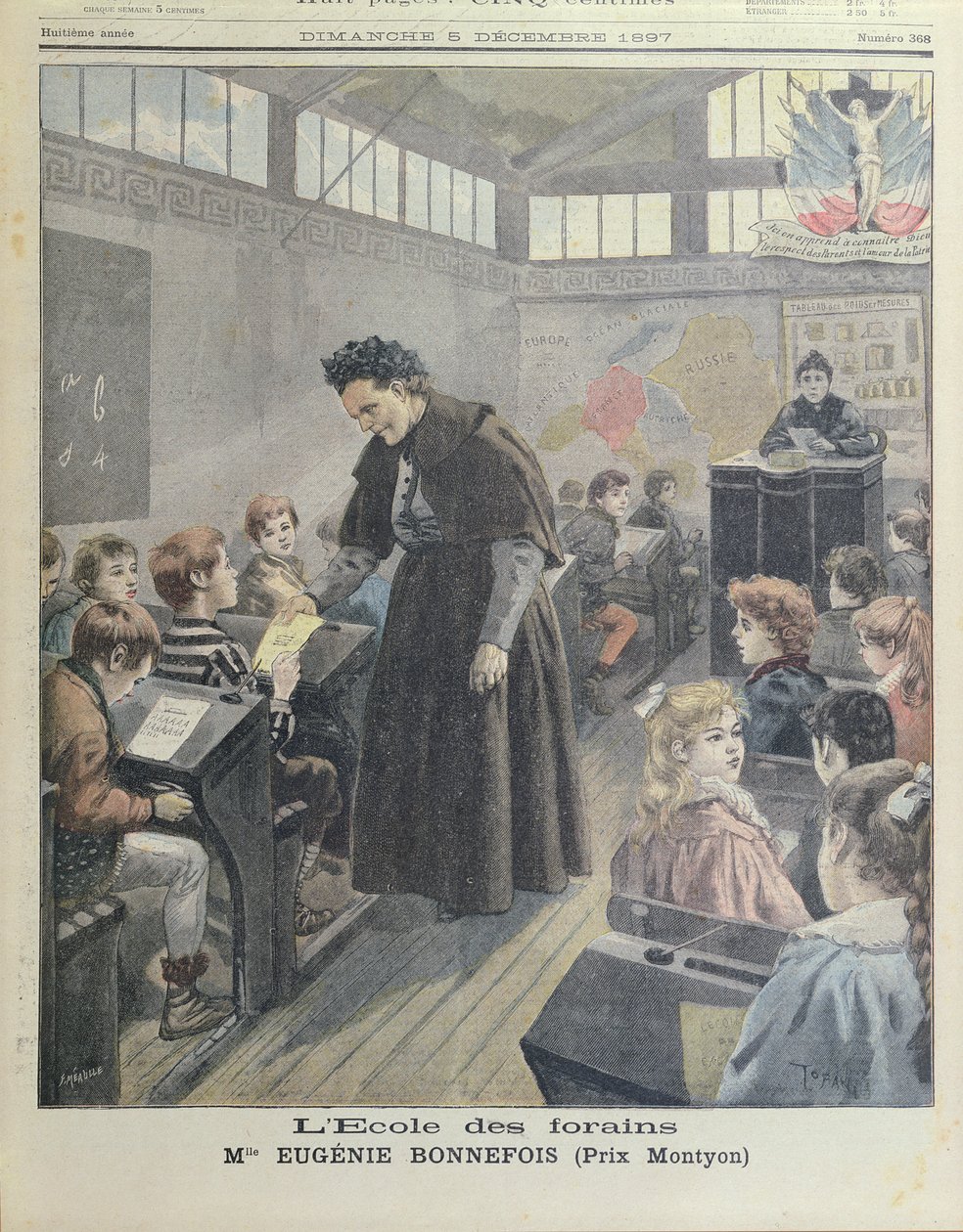 Lécole des Forains ، Mlle Eugenie Bonnefois ، من Le Petit Journal ، 5 ديسمبر 1897 بواسطة المدرسة الفرنسية
