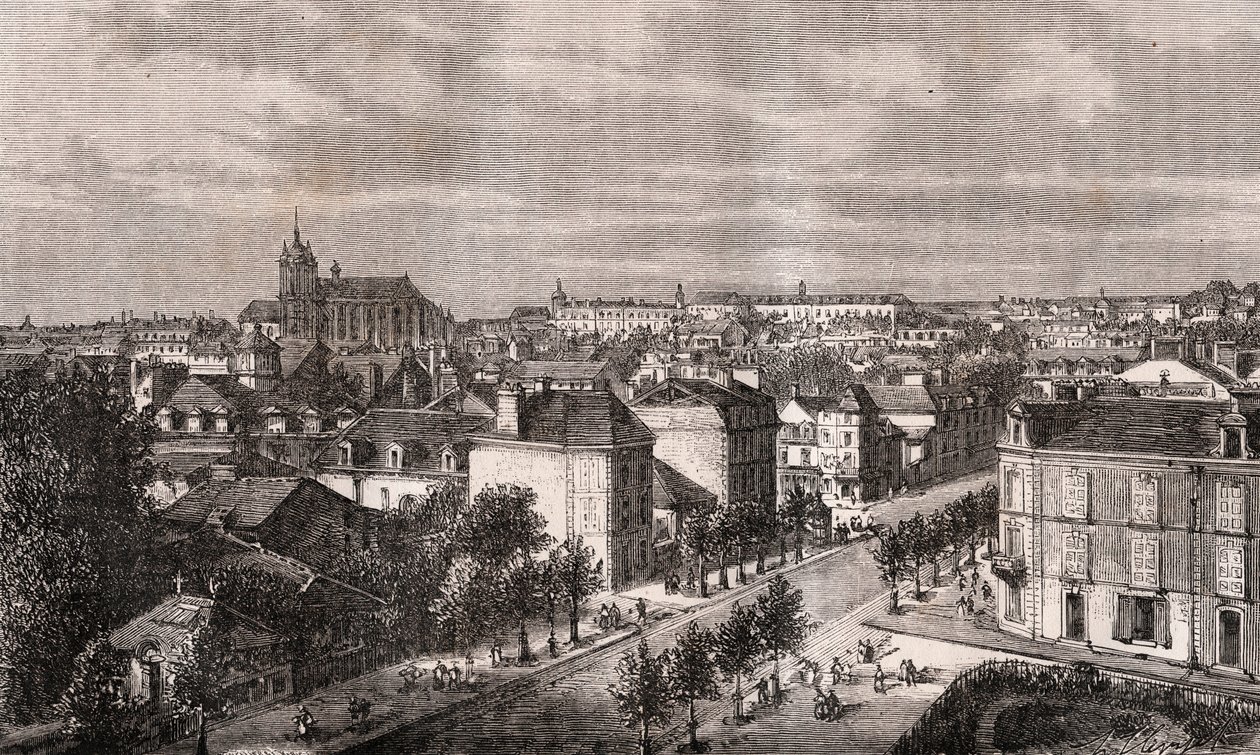 Le Mans - Pays de la Loire - نقش في "فرنسا اللامعة: الجغرافيا والتاريخ والإدارة الإحصائية" بقلم VA Malt-Brown. 1884 بواسطة المدرسة الفرنسية