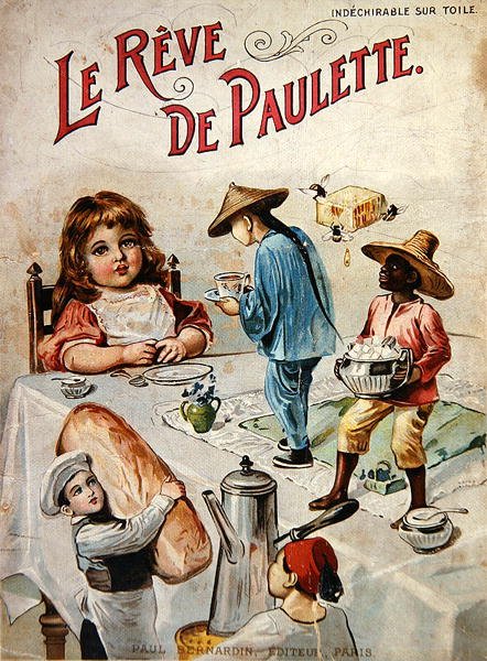 "Le Reve de Paulette" ، حوالي 1900 (حجر ملون) بواسطة المدرسة الفرنسية