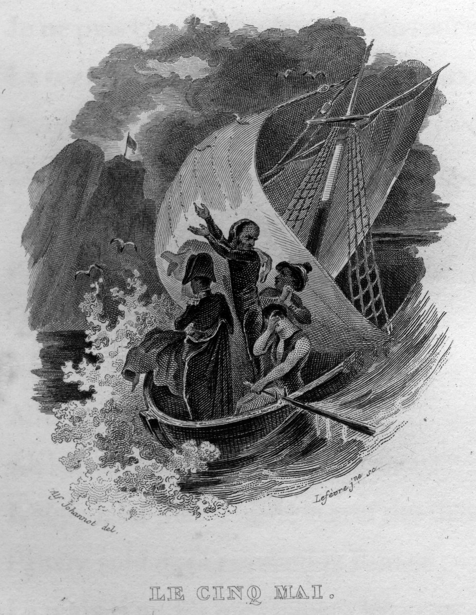 الخامس من مايو تشانسون دي بيرانجر في "" Oeuvres Completees "(1834) من تأليف Pierre Jean de Beranger (1780-1857) ، شاعر وكاتب أغاني فرنسي. بواسطة المدرسة الفرنسية