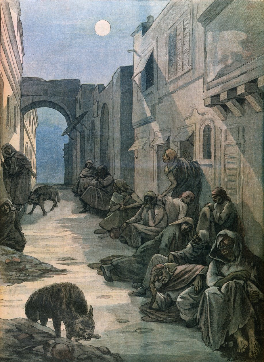 المصابون بالجذام في إثيوبيا 1898 بواسطة المدرسة الفرنسية