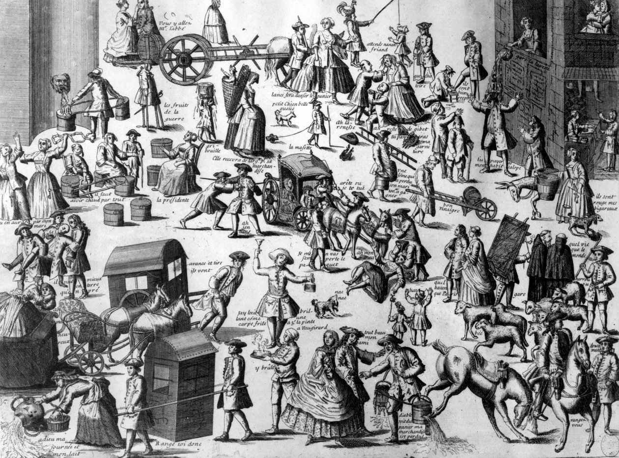 Les Embarras de Paris ، c.1720 بواسطة المدرسة الفرنسية