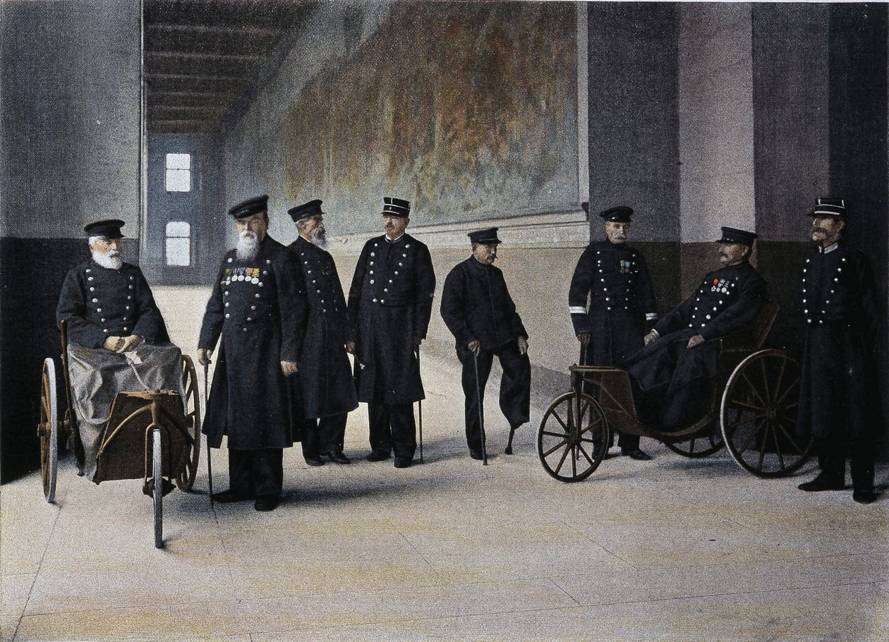 Les Moines Lais: جنود معاقون - في "Album Militaire" - les invalides بواسطة المدرسة الفرنسية