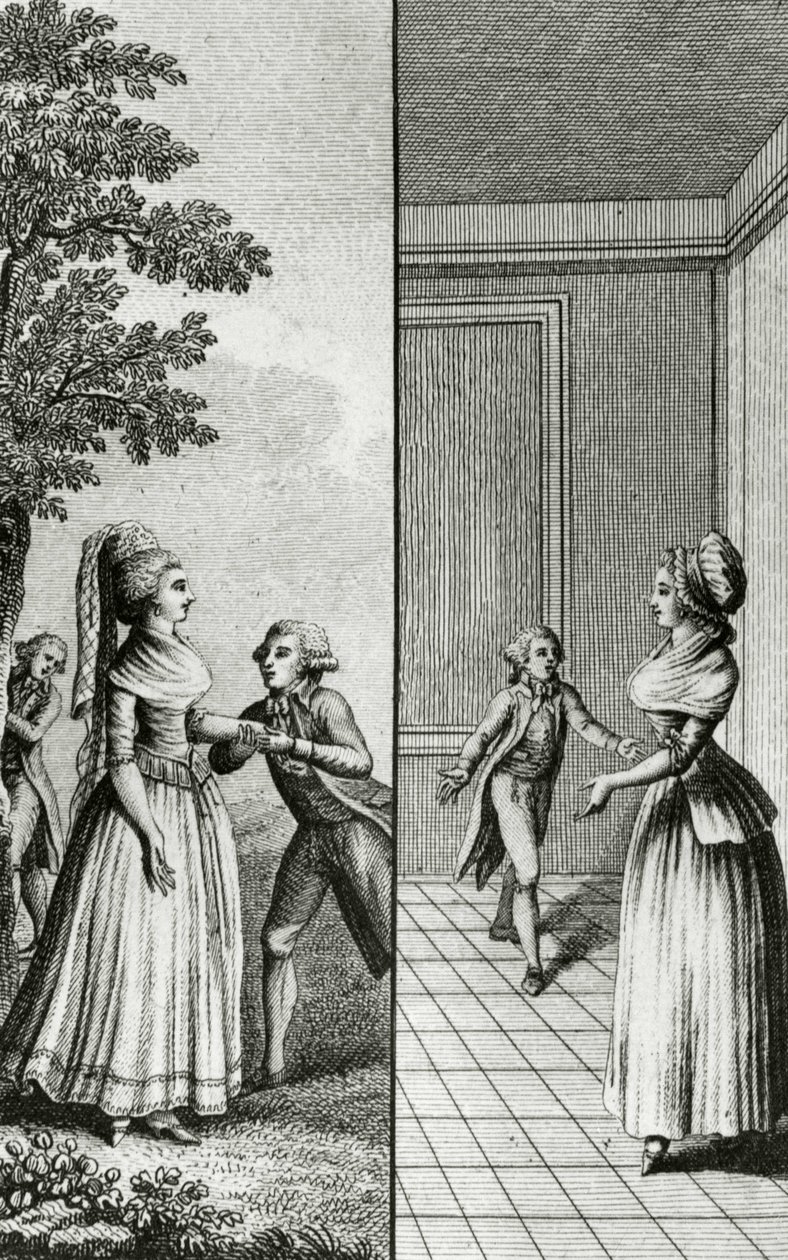 Libertinage - في "تاريخ امرأة الجمهورية الفرنسية يومًا بعد يوم" ، رستيف دي لا بريتون (1734-1806) ، جنيف 1791-1794. بواسطة المدرسة الفرنسية