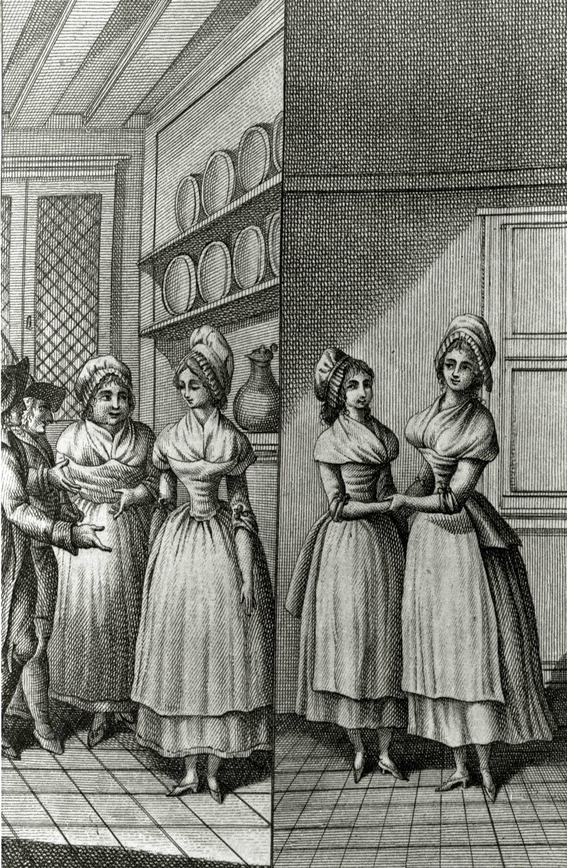 Libertinage - في "تاريخ امرأة الجمهورية الفرنسية يومًا بعد يوم" ، رستيف دي لا بريتون (1734-1806) ، جنيف 1791-1794. بواسطة المدرسة الفرنسية