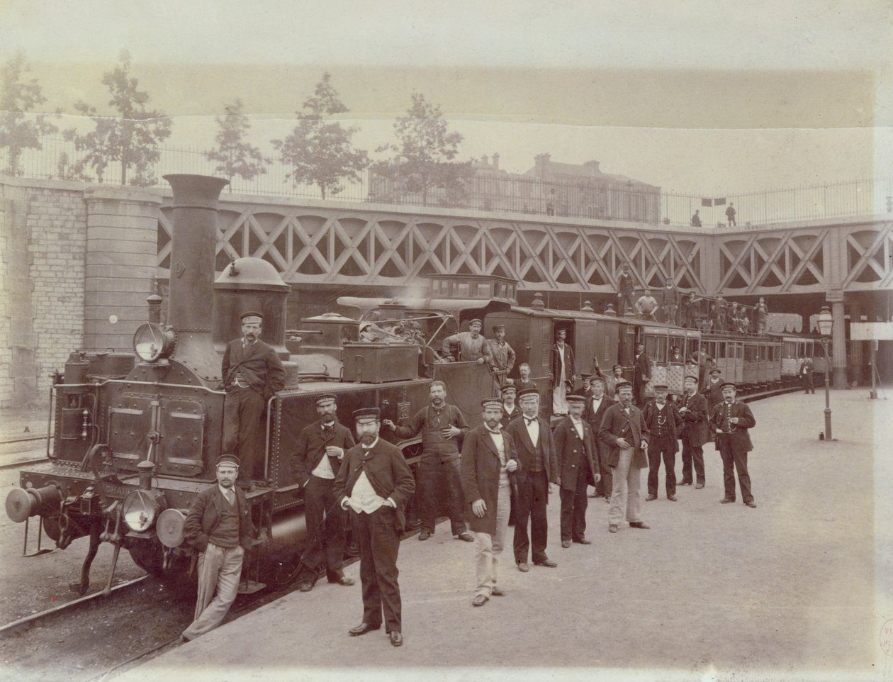 قاطرة CAIL ، بنيت c.1866-67 ، في Pont de Courcelles ، باريس ، c.1867 بواسطة المدرسة الفرنسية