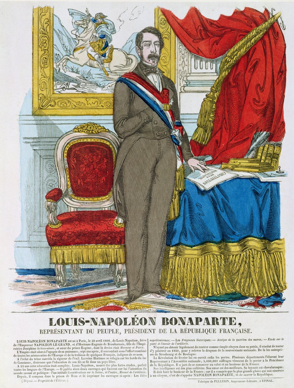 لويس نابليون بونابرت (1808-1873) المستقبل نابليون الثالث بواسطة المدرسة الفرنسية