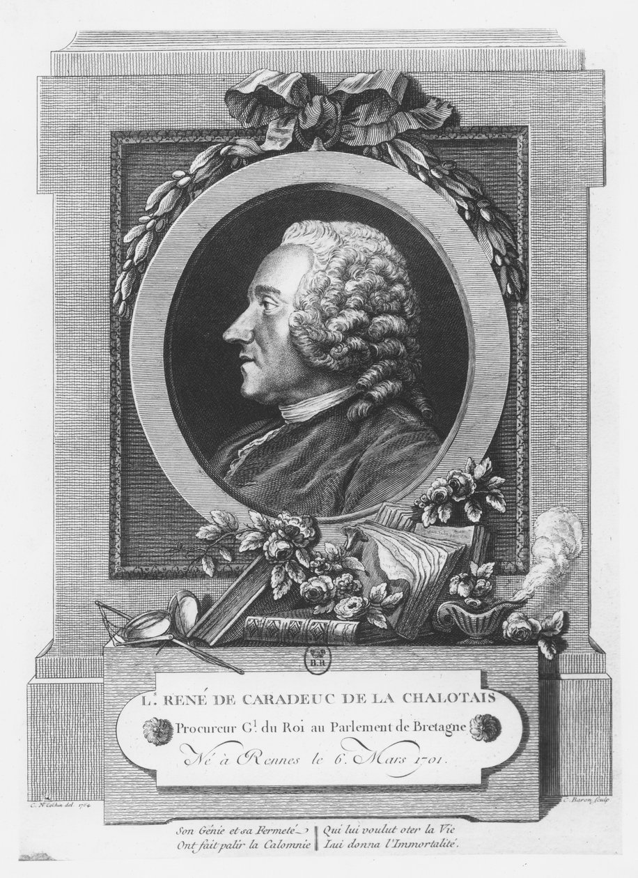 Louis-René de Caradeuc de La Chalotais (نقش) بواسطة المدرسة الفرنسية