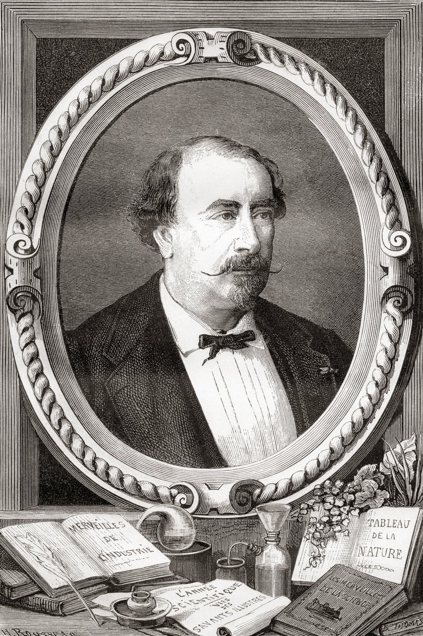 لويس فيجيه ، عالم وكاتب فرنسي ، من Les Merveilles de la Science ، حانة .1870 بواسطة المدرسة الفرنسية