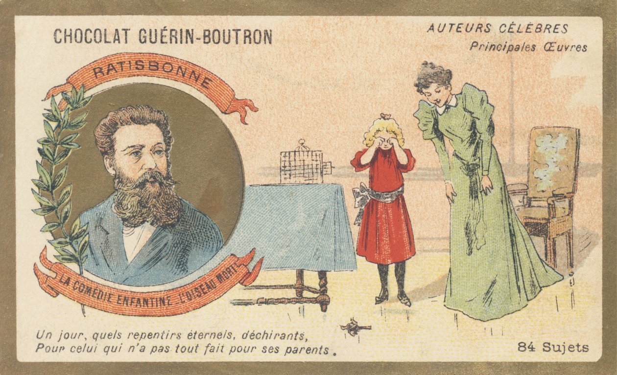 Louis Gustave Fortune Regensbonne (1827-1900) ، رجل أدب فرنسي ، مؤلف كتاب "La comedie enfantine - L