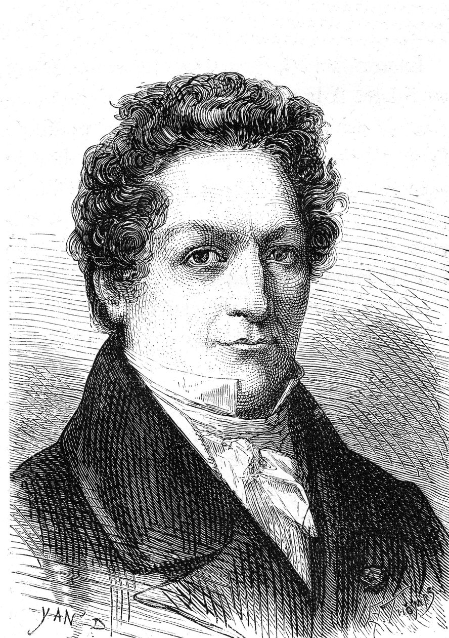 لويس جاك ثينارد (1777-1857)، الكيميائي الفرنسي، اكتشف البورون والماء المؤكسج. نقش 1867 بواسطة المدرسة الفرنسية