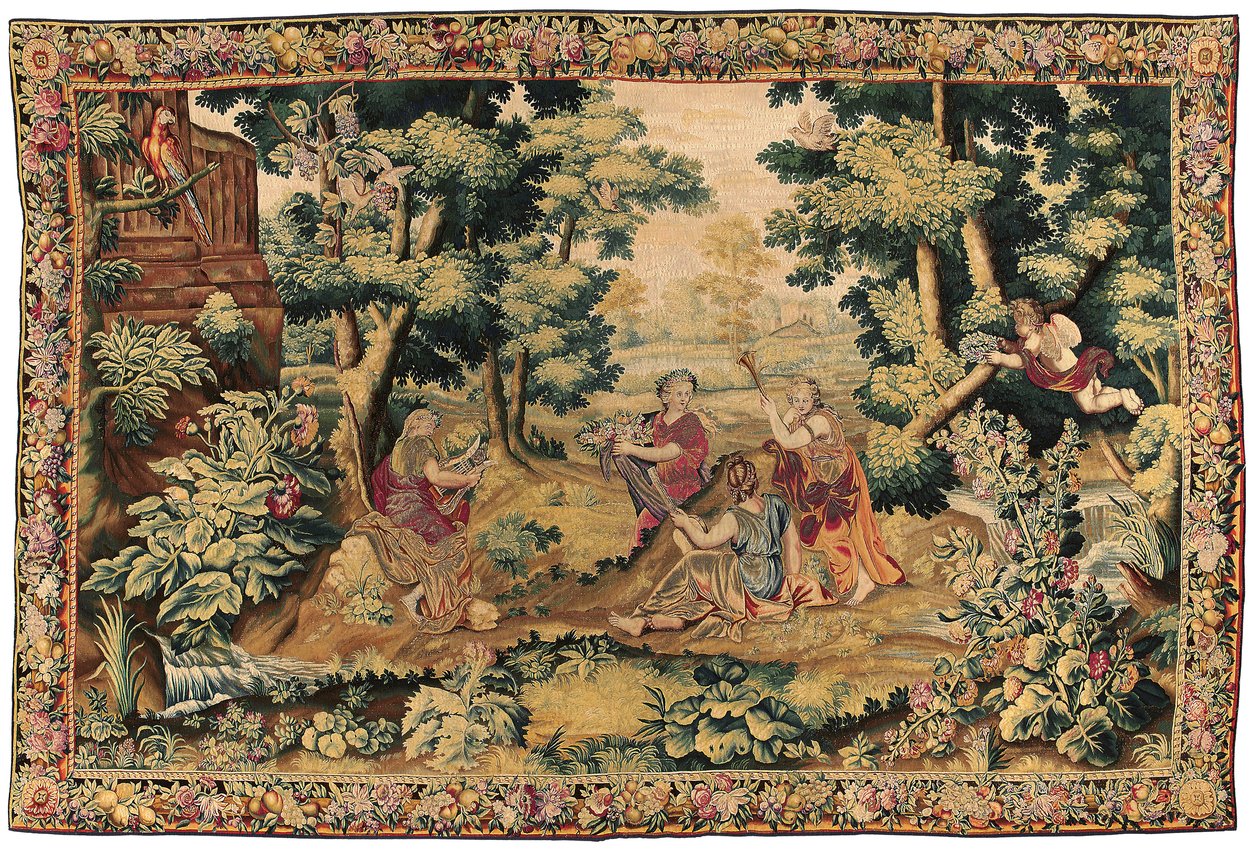 نسيج لويس الرابع عشر الأسطوري ، Gobelins أو Beauvais ، أواخر القرن السابع عشر بواسطة المدرسة الفرنسية