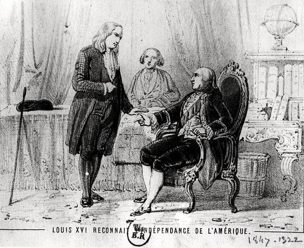 لويس السادس عشر (1754-1793) الاعتراف بالاستقلال الأمريكي عام 1783 بواسطة المدرسة الفرنسية