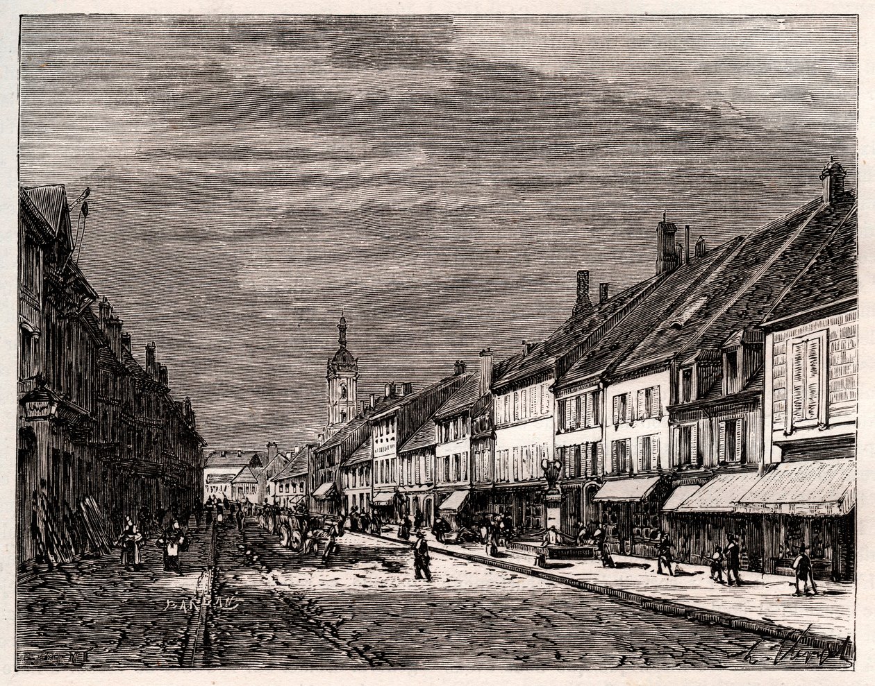 Lure - قسم Haute-Saone في منطقة Bourgogne-Franche-Comte - نقش في "La France illustree: الجغرافيا والتاريخ والإدارة الإحصائية" بقلم V.-A. الشعير براون. 1884 بواسطة المدرسة الفرنسية