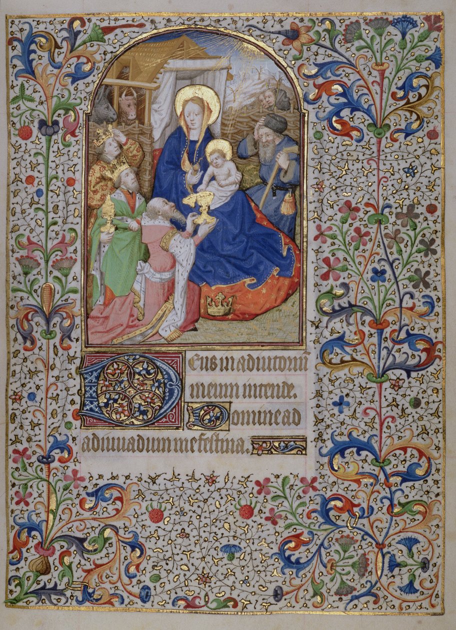 MS.McClean.81.f68r العشق من المجوس ، الفرنسية Horae بواسطة المدرسة الفرنسية