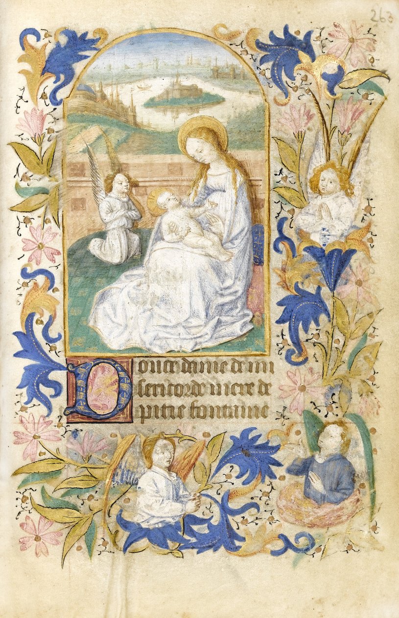 MS 39-1950 f.263r العشق ، 1464 (الذهب والفضة والحبر الملون على الرق) بواسطة المدرسة الفرنسية