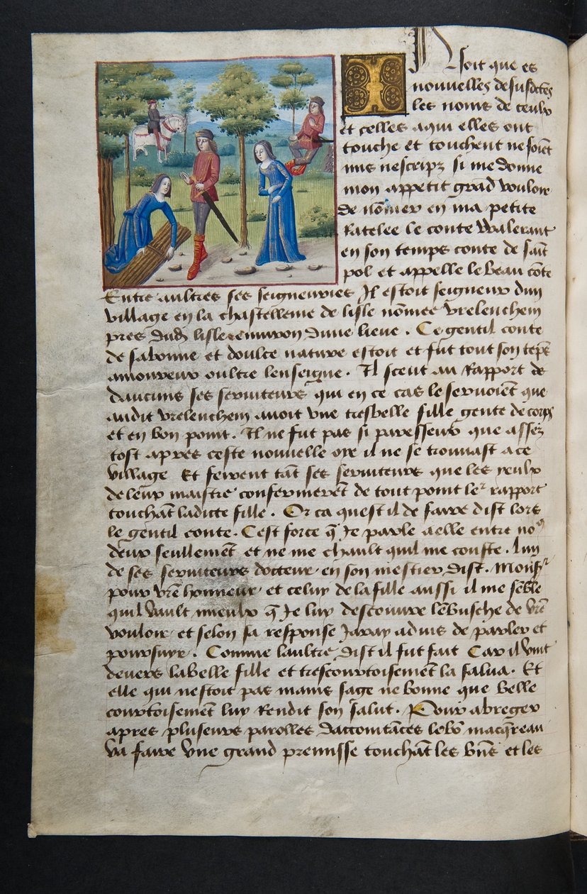 ^ MS Hunter 252 051v Page من Hundred News News ، c.1461-62 بواسطة المدرسة الفرنسية