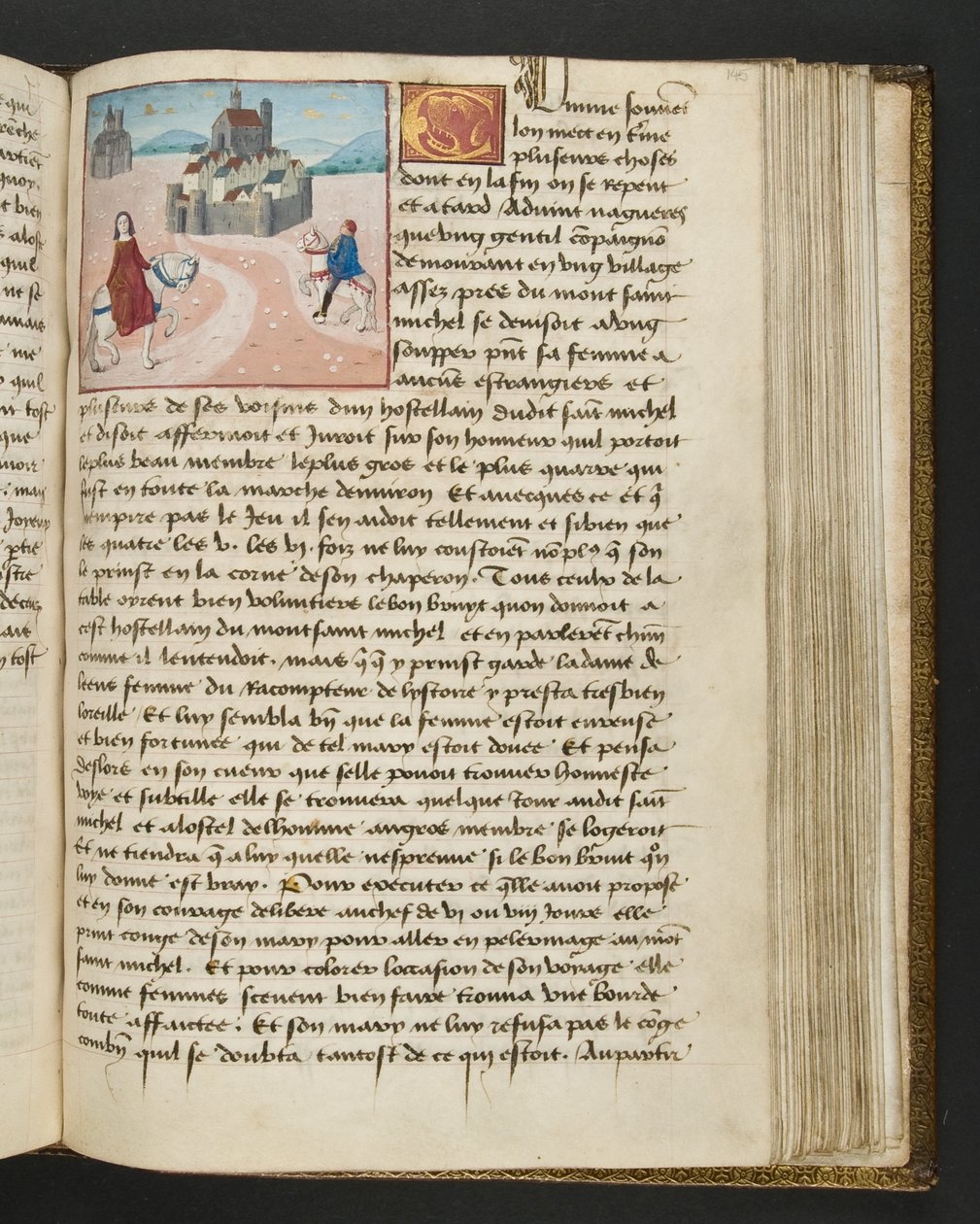 ^ MS Hunter 252 145r صفحة من Hundred News News ، c.1461-62 بواسطة المدرسة الفرنسية