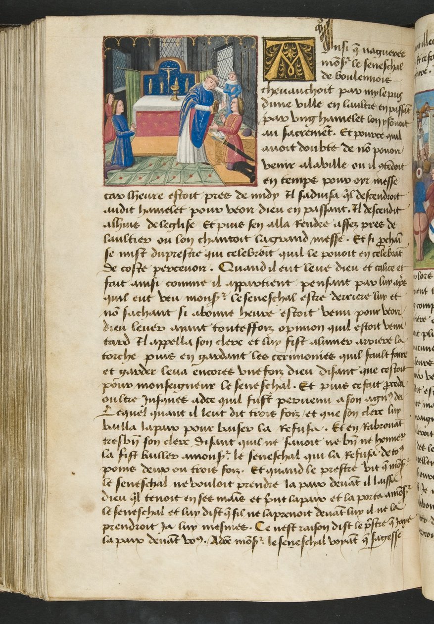 MS Hunter 252 160v صفحة من Hundred News News ، c.1461-62 بواسطة المدرسة الفرنسية