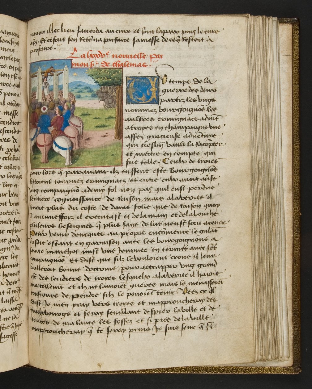 ^ MS Hunter 252 161r صفحة من Hundred News News ، c.1461-62 بواسطة المدرسة الفرنسية