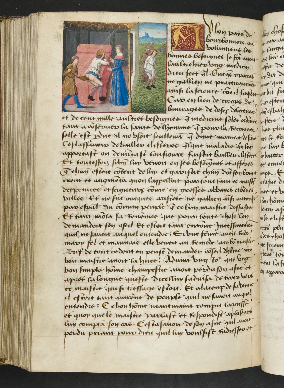 MS Hunter 252 167v صفحة من Hundred News News ، c.1461-62 بواسطة المدرسة الفرنسية