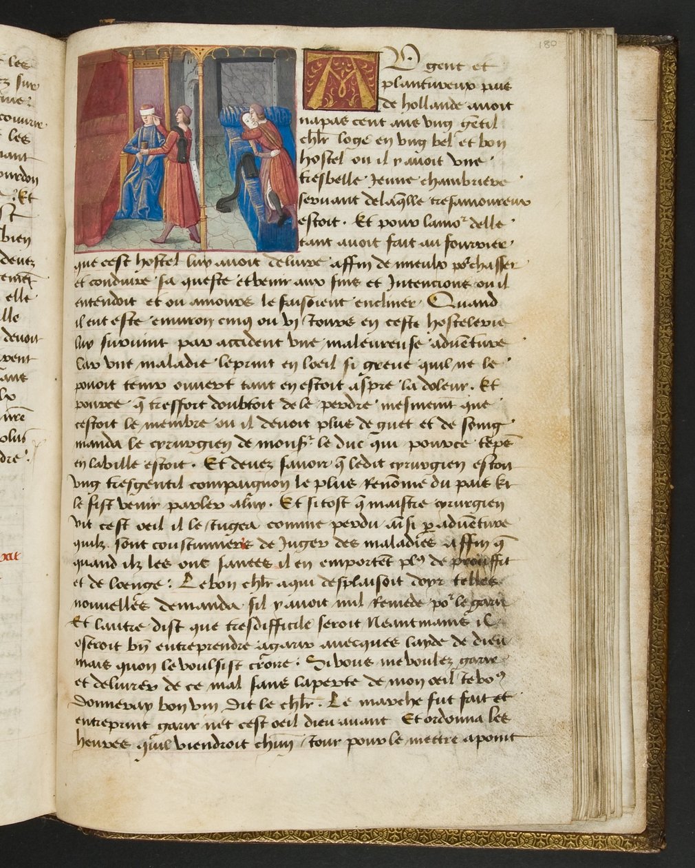 ^ MS Hunter 252 180r صفحة من Hundred News News ، c.1461-62 بواسطة المدرسة الفرنسية
