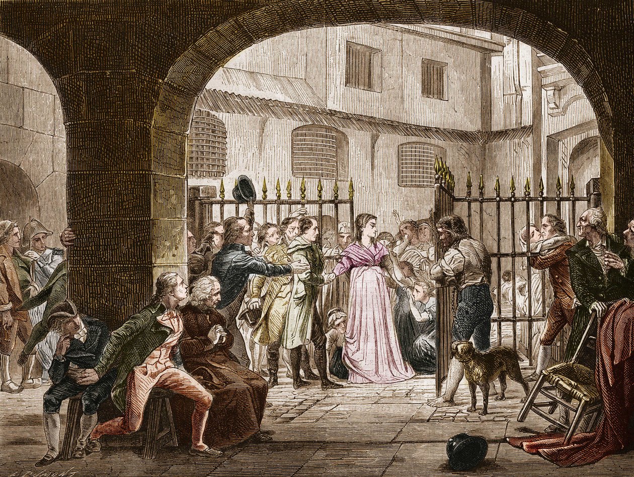 مدام جين ماري رولان دي لا بلاتير (1754-1793) ، سياسي فرنسي ذهب إلى المحكمة الثورية عام 1793. نقش بعد لوحة دوبان. بواسطة المدرسة الفرنسية