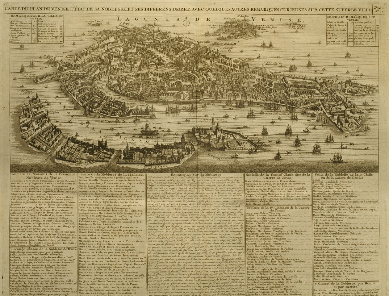 خريطة البندقية ، نشرها H. Chatelain في أمستردام ، 1728 بواسطة المدرسة الفرنسية