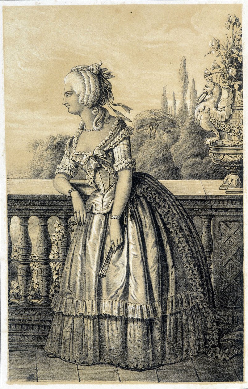 Marie Therese de Savoie Carignan (1749-1792), princess of Lamballe - in “Galerie historique de la Revolution Française”” by Albert Maurin, ed. Paris 1843 بواسطة المدرسة الفرنسية