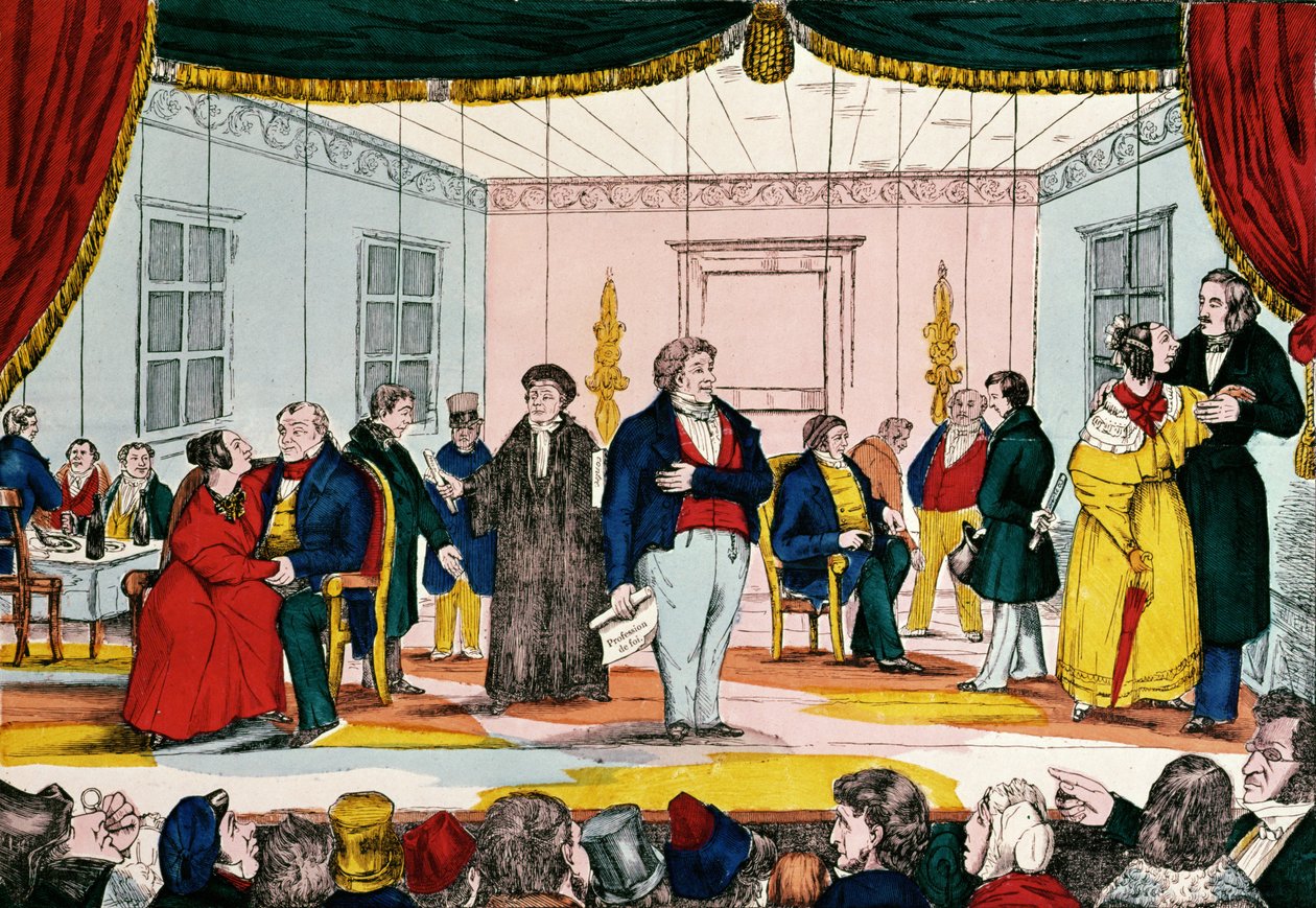 الدمى المتحركة ، كاريكاتير البرجوازية ، 1839 بواسطة المدرسة الفرنسية