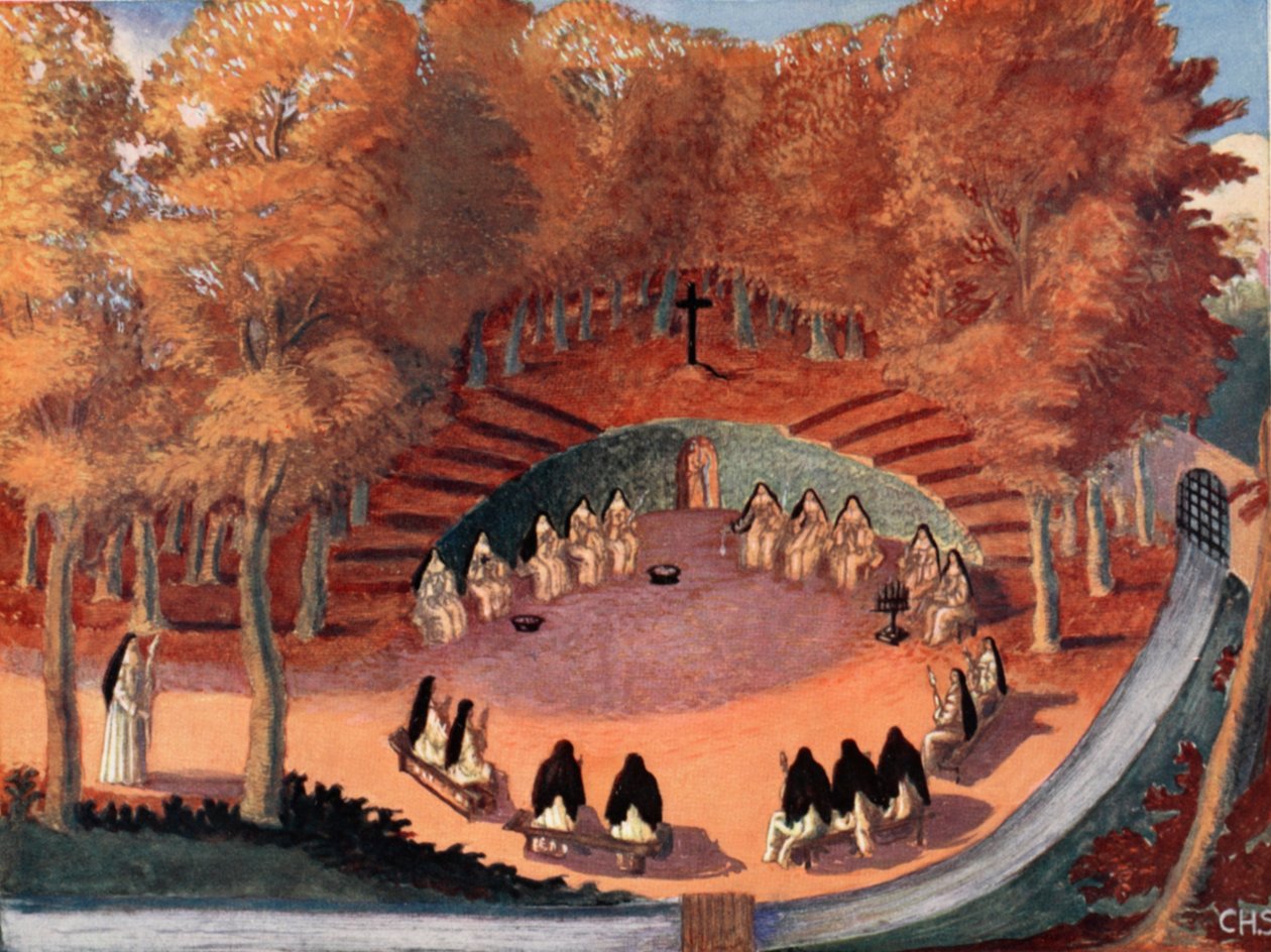 تأمل سوليتير بورت رويال ، نسخة من M. Charles Sanlaville (fl.1920-30) ، التوضيح من تاريخ فرانسيس الأمة ، بقلم غابرييل هانوتاو (1853-1944) ، 1924 بواسطة المدرسة الفرنسية