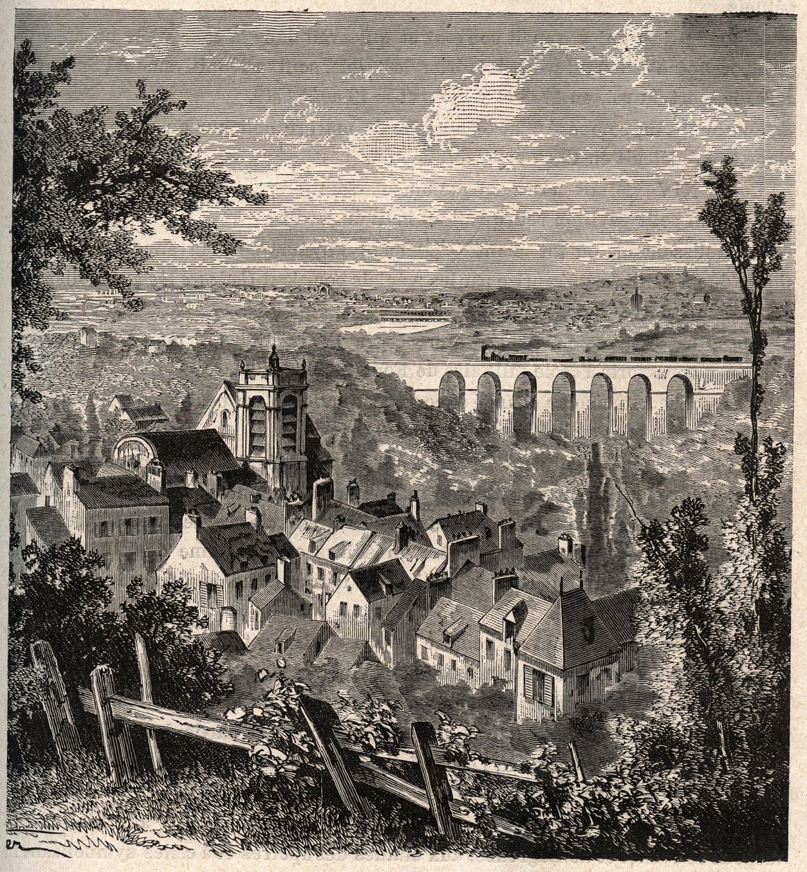 Meudon - قسم Hauts-de-Seine - نقش في "" PATRIE "- الوصف PECTURESSE DE LA FRANCE EN 6 VOLURES BY LUCIEN HUARD - نهاية القرن التاسع عشر بواسطة المدرسة الفرنسية
