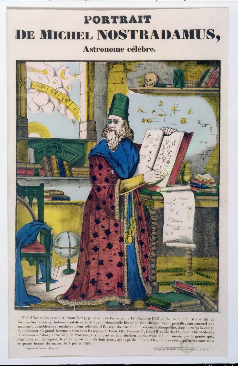 مايكل نوسترادامو (نوستراداموس) (1502-66) ج .1840 بواسطة المدرسة الفرنسية