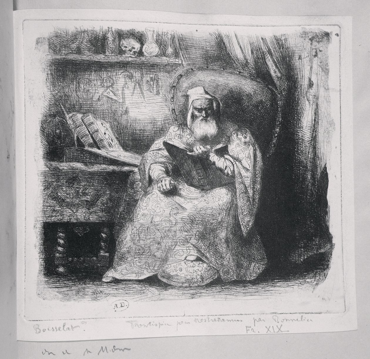 ميشيل نوستراداموس (1503-66) بواسطة المدرسة الفرنسية