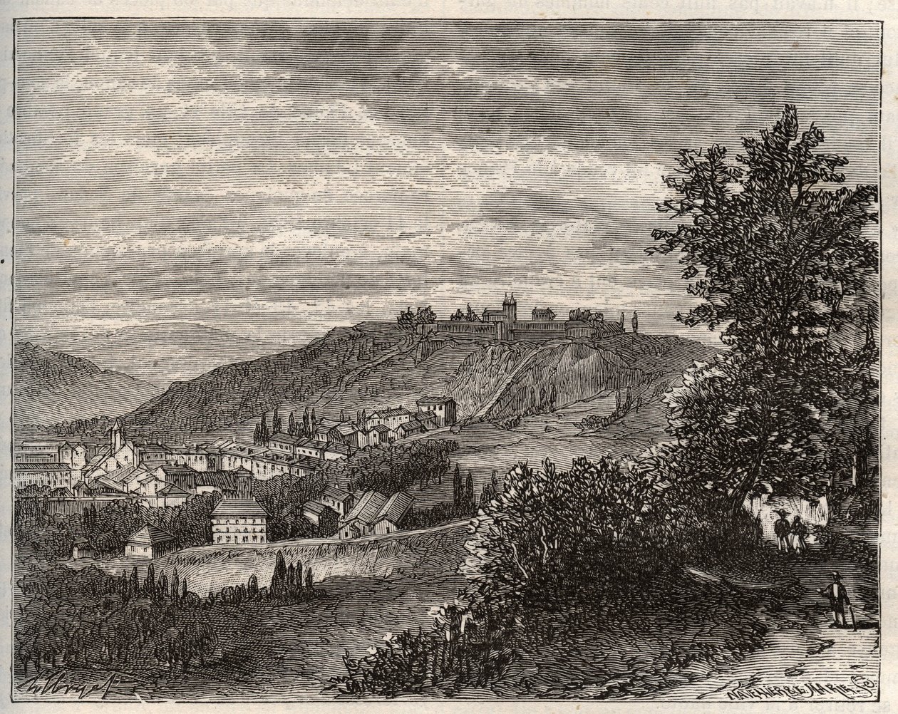 Montmedy - Meuse, en region Lorraine - engraving in “La France illustree: geographie, histoire, administration statistique” by V.A. Malt-Brown. 1884 بواسطة المدرسة الفرنسية
