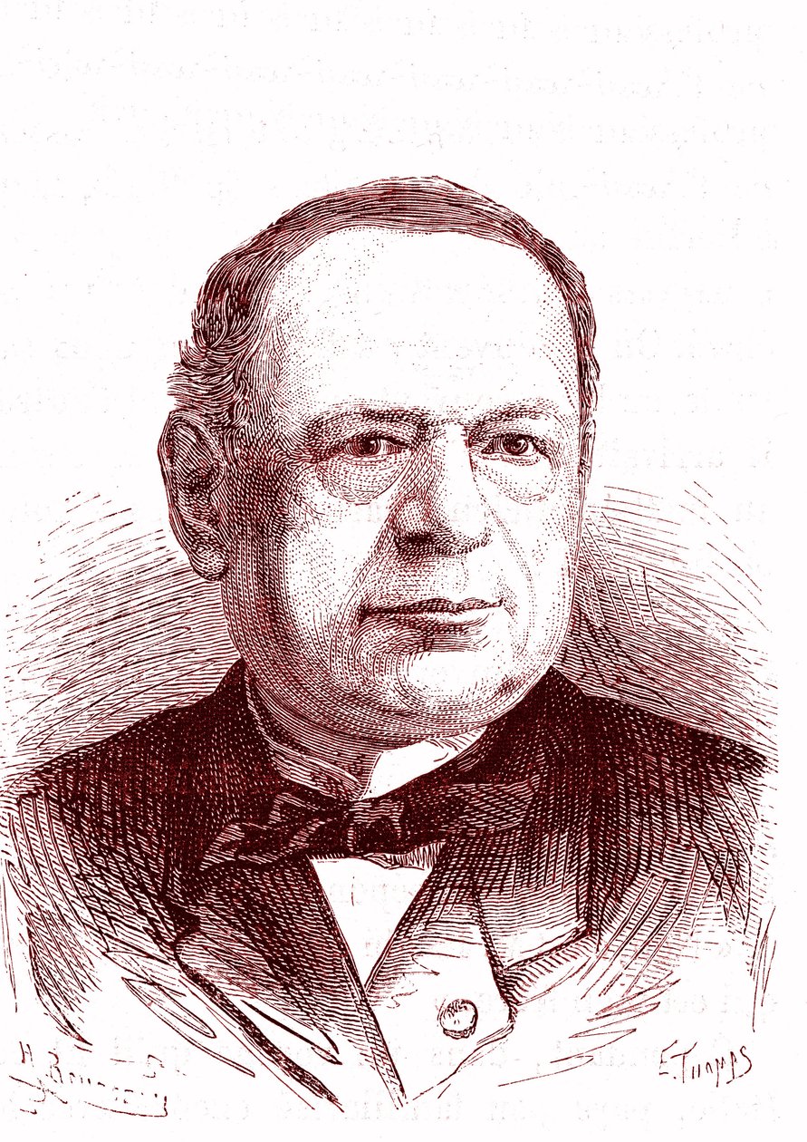 موريتز هيرمان فون جاكوبي (1801-1874)، مهندس وفيزيائي روسي (الطلاء الكهربائي، المحركات الكهربائية). نقش 1867 بواسطة المدرسة الفرنسية