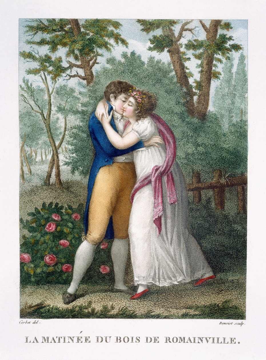 صباح في بوا دي رومانفيل ، c.1816 بواسطة المدرسة الفرنسية