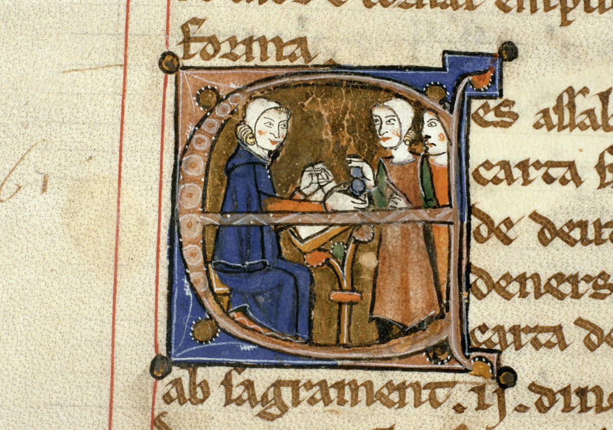 Ms.41 f.82v دفع الضرائب ، من Livre Juratiore dAgen بواسطة المدرسة الفرنسية