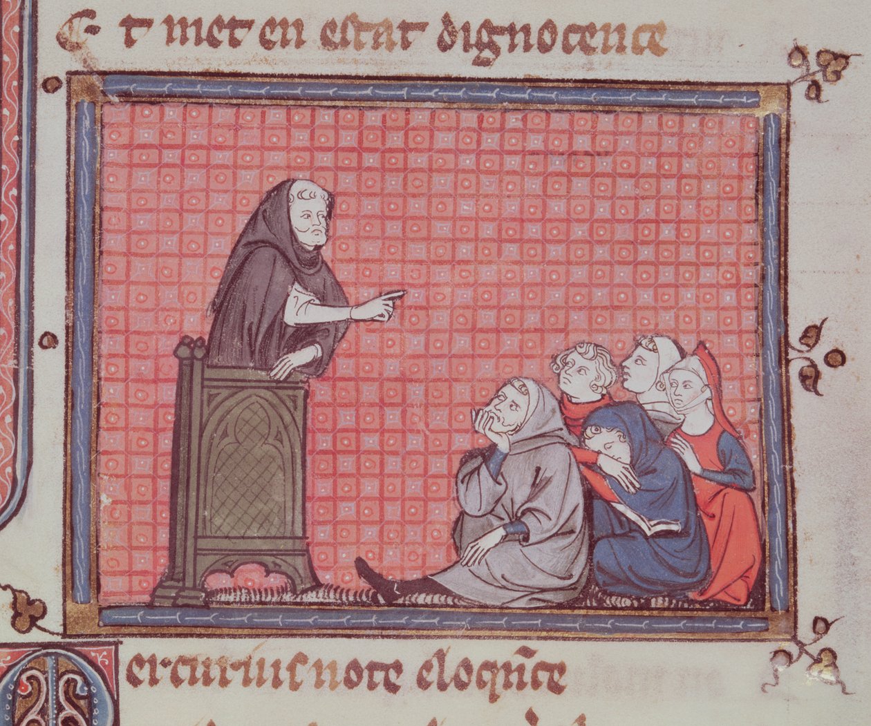 Ms 1044 fol.67 العظة ، من Ovide Moralise بقلم كريتيان ليجوايس بواسطة المدرسة الفرنسية