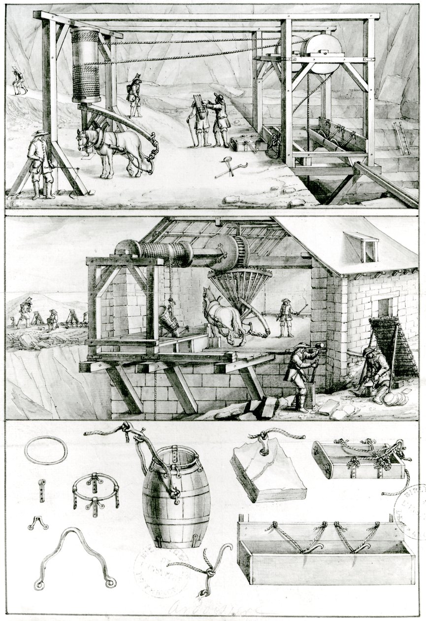 Ms 1064 fol.8 محجر أردواز ، من أوصاف الفنون والآثار بواسطة المدرسة الفرنسية