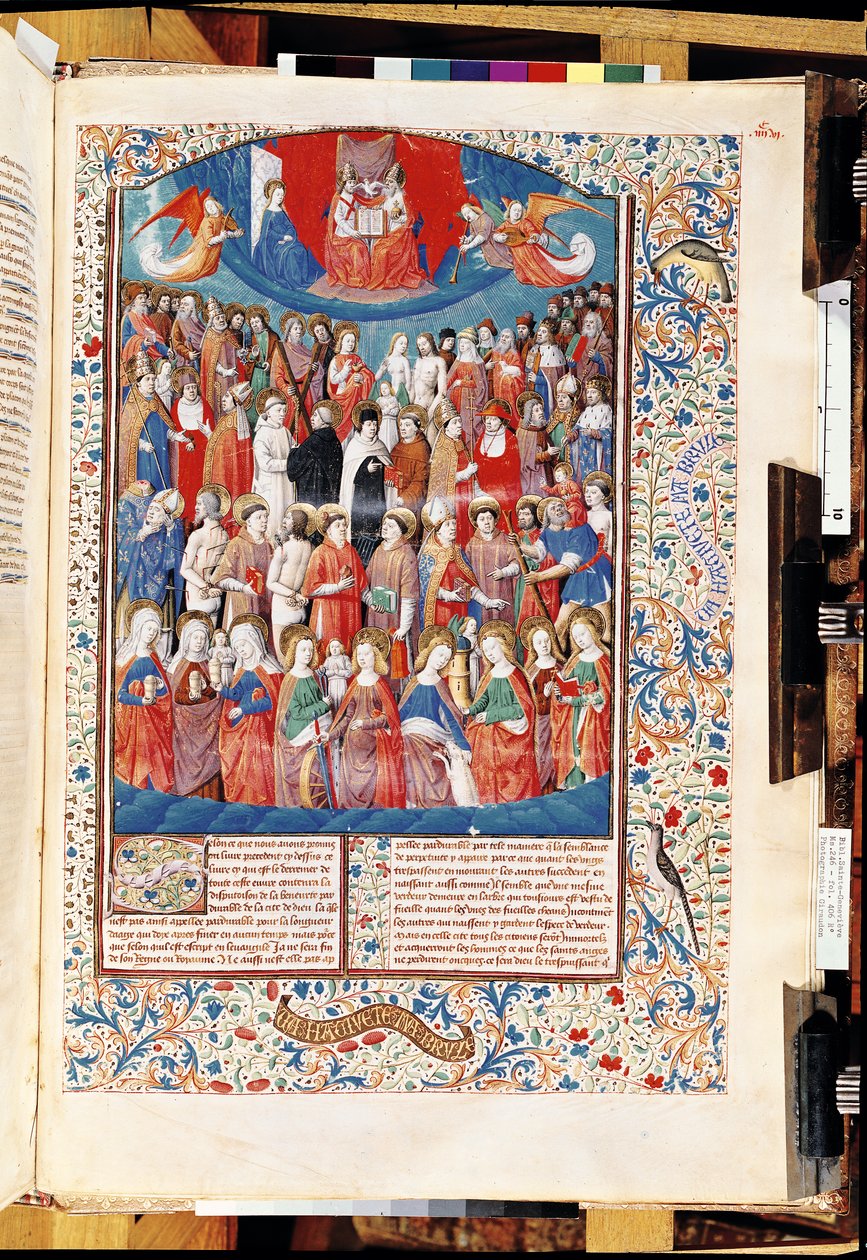 السيدة 246 f.406r الجنة ، من De Civitate Dei بواسطة القديس أوغسطينوس من فرس النهر (354-430) بواسطة المدرسة الفرنسية