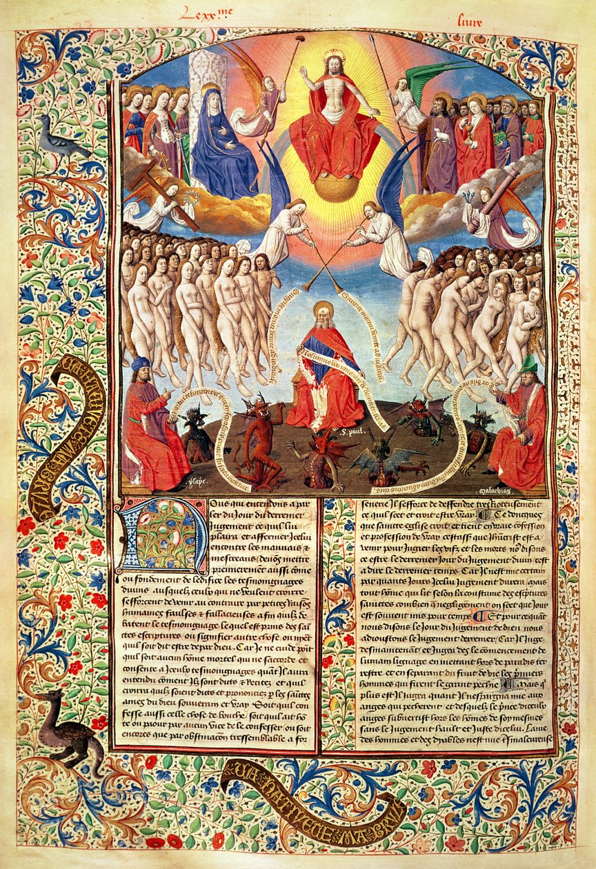 السيدة 246 fol.371v الحكم الأخير ، من De Civitate Dei بواسطة القديس أغسطينوس من فرس النهر (354-430) بواسطة المدرسة الفرنسية