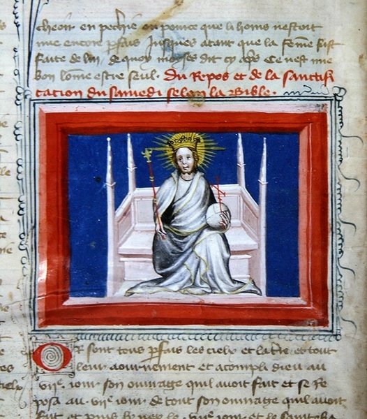 السيدة 314 الله في الجلالة ، من الكتاب المقدس des Grands Augustins بواسطة المدرسة الفرنسية