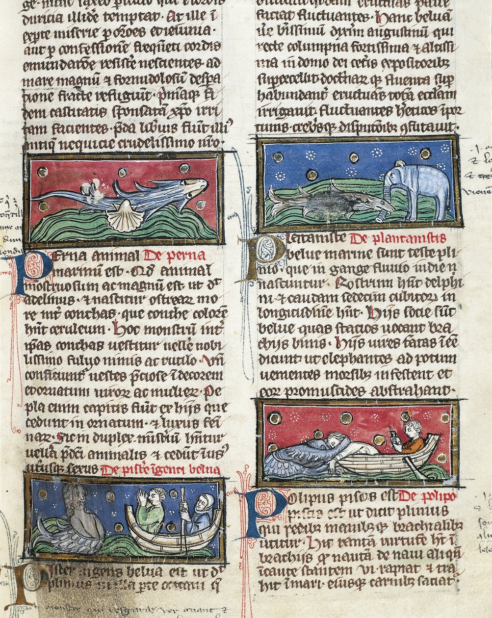Ms 320 Fol.116 Sea Monsters, from 